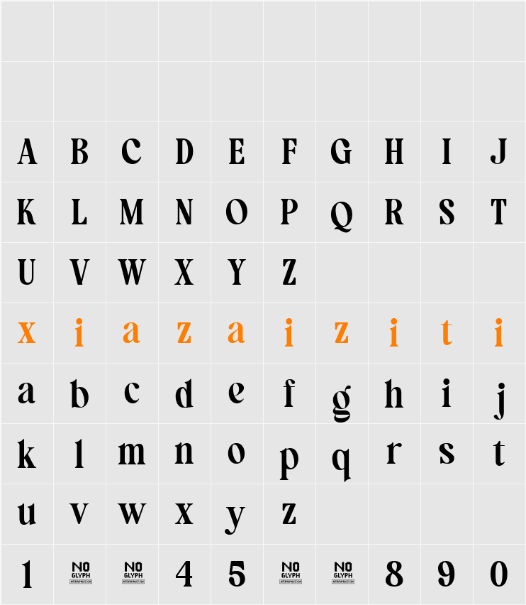 Manshera Romika 字符映射表