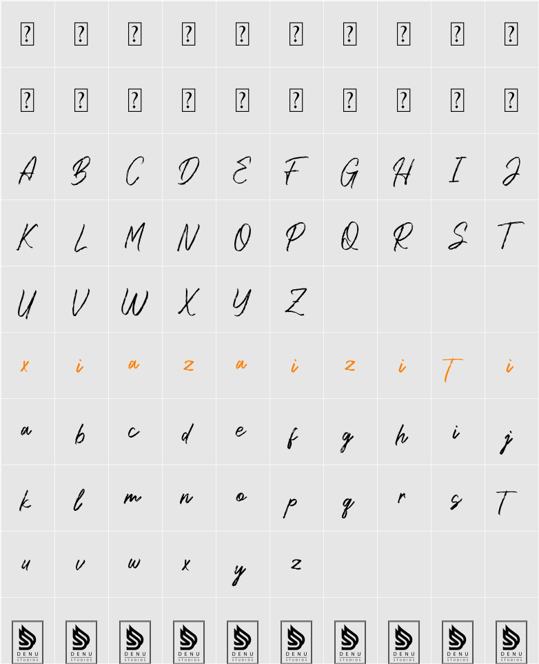 Leneora Seraphine 字符映射表