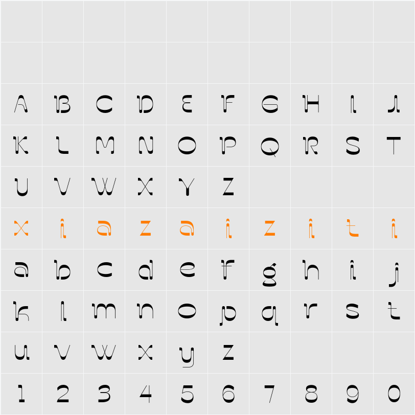 Laroza 字符映射表