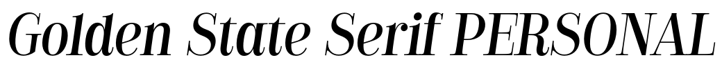 Golden State Serif PERSONAL
