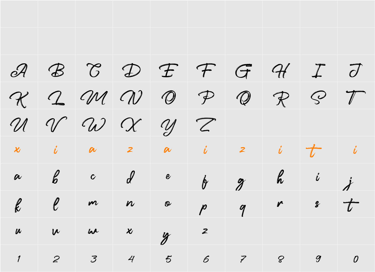 Knightorns Free Personal Use 字符映射表
