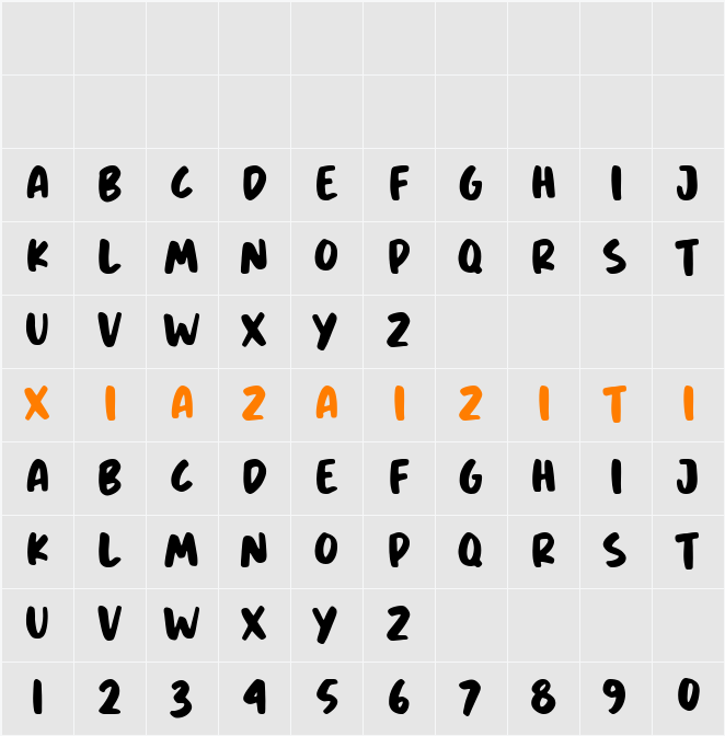 Magic Almond 字符映射表