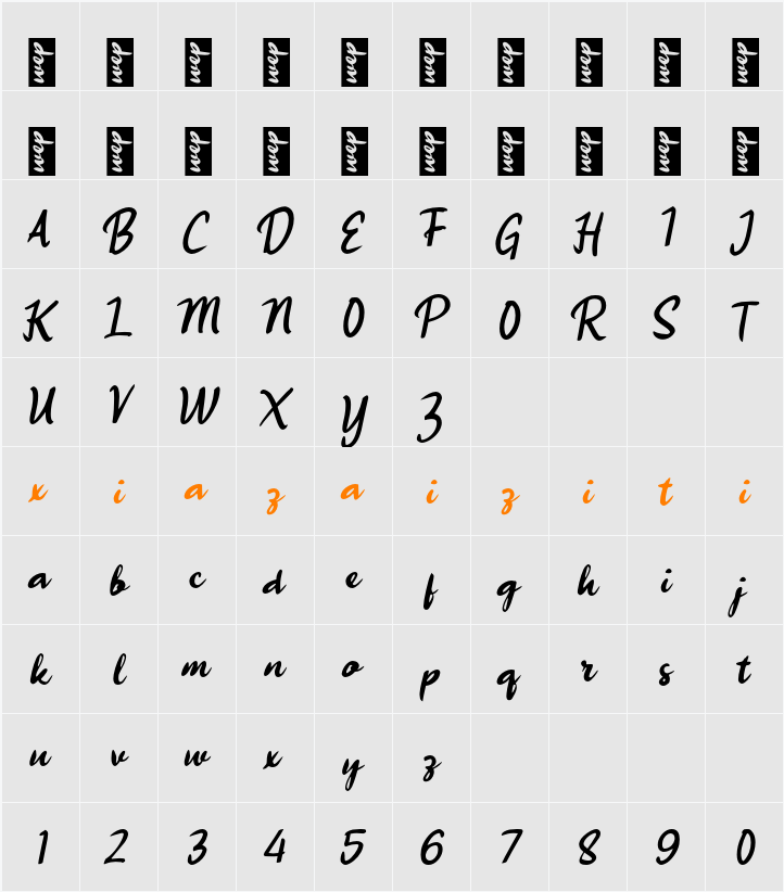 j Jomplang 字符映射表