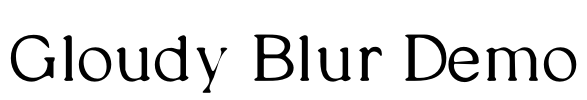 Gloudy Blur Demo