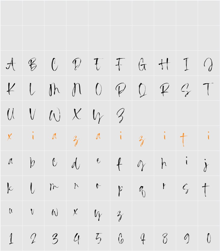 Jasmine Century 字符映射表