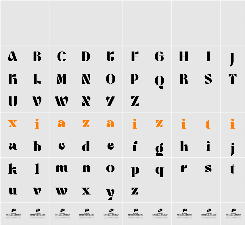 Koreon Display DEMO 字符映射表