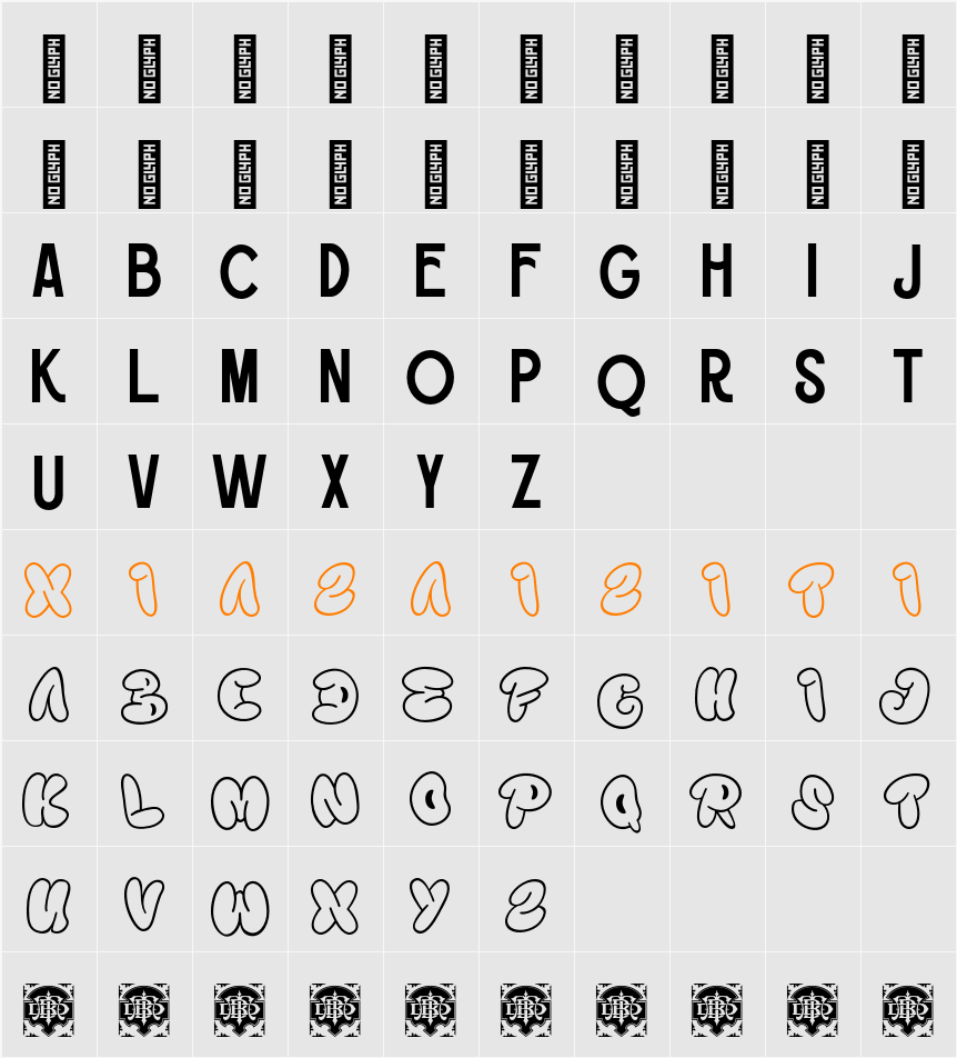 Luneis Demo 字符映射表
