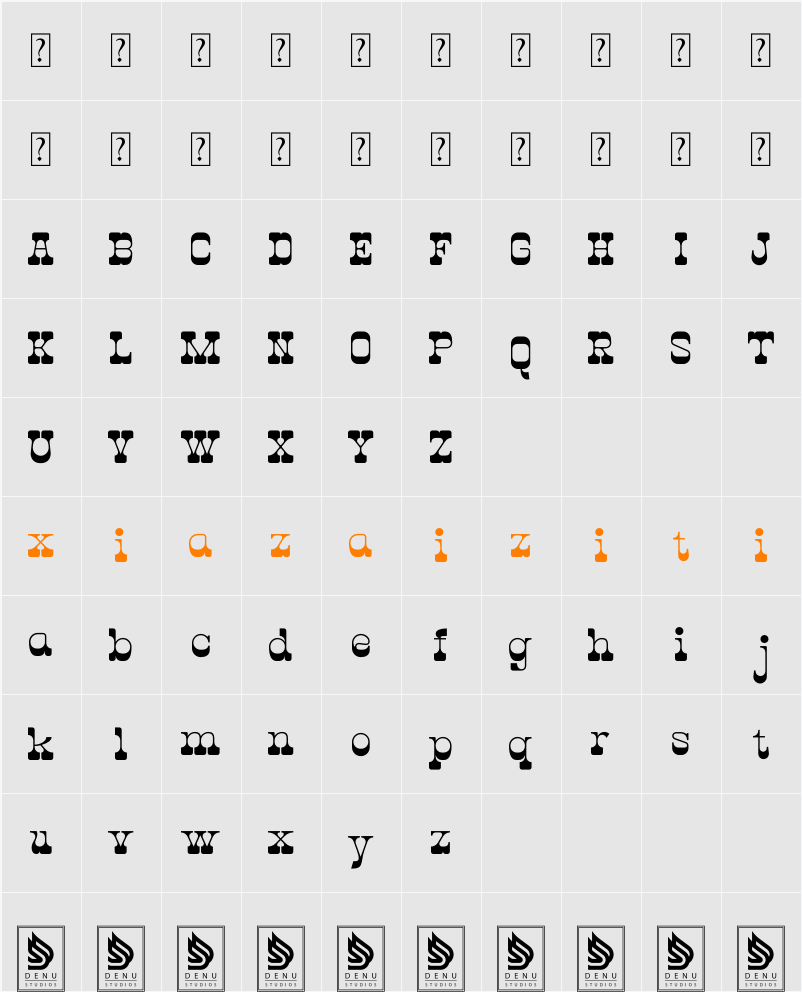 Hunting Ground 字符映射表