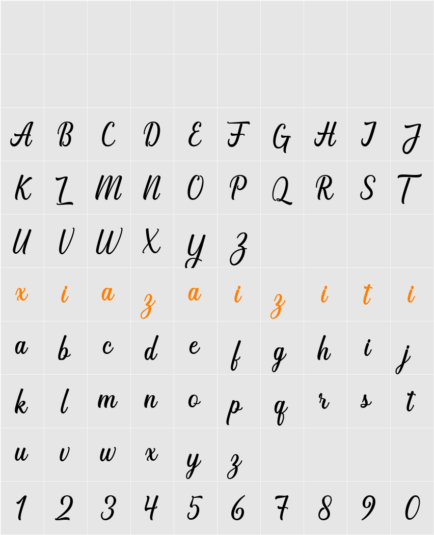 Greater Amberjack 字符映射表