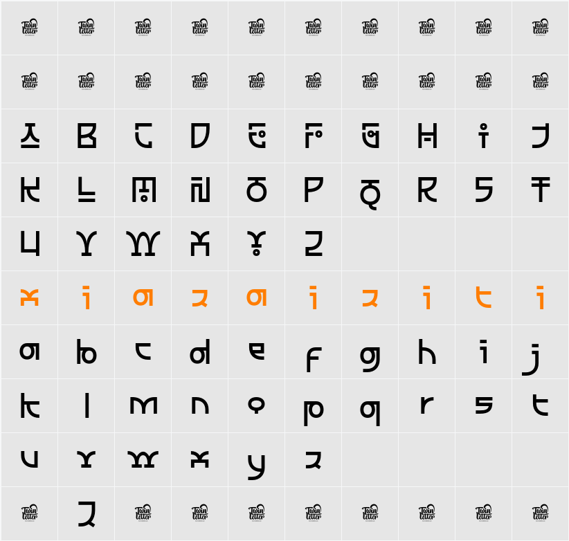 LAKOSHEN Trial 字符映射表