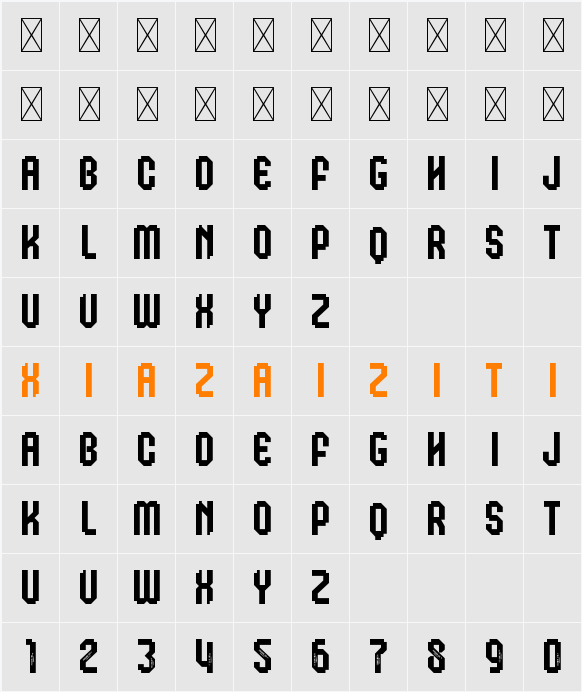 Klops Qubicle Personal 字符映射表