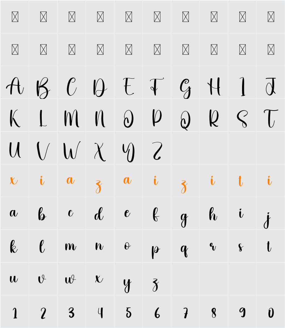 Homepage 字符映射表