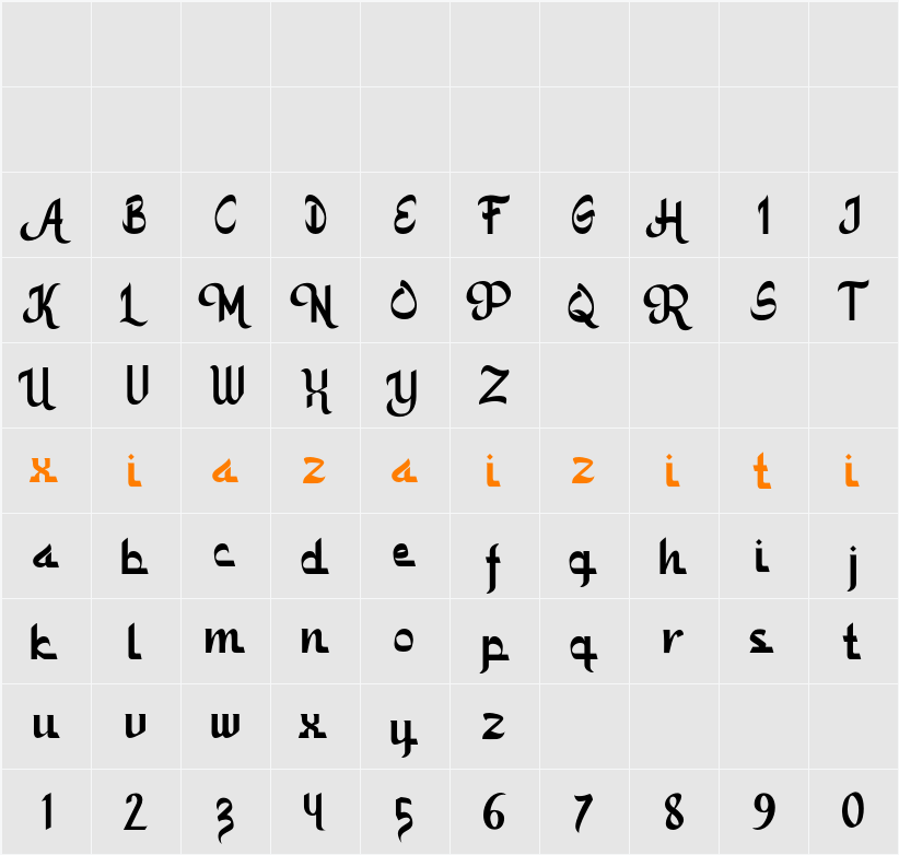 Kamali 字符映射表