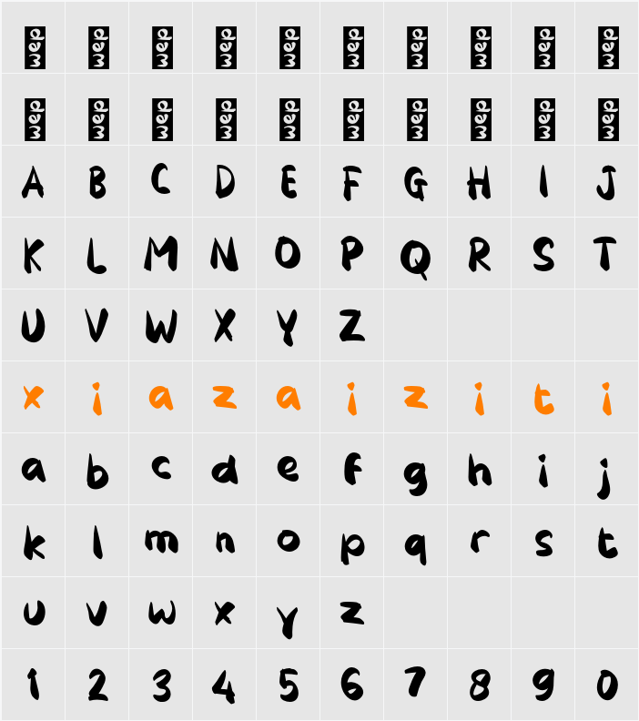 j Jansiro 字符映射表