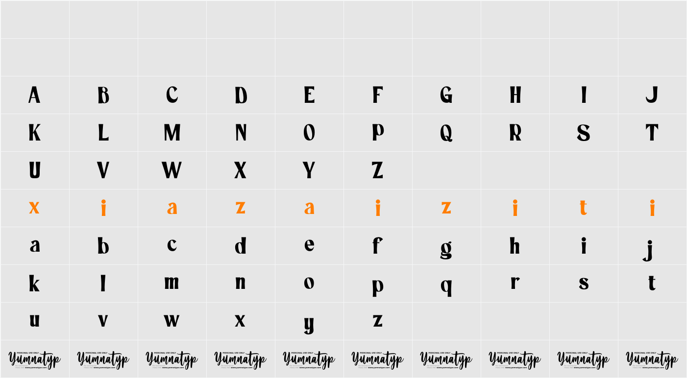 Lovekiss Personal Use 字符映射表