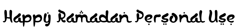 Happy Ramadan Personal Use