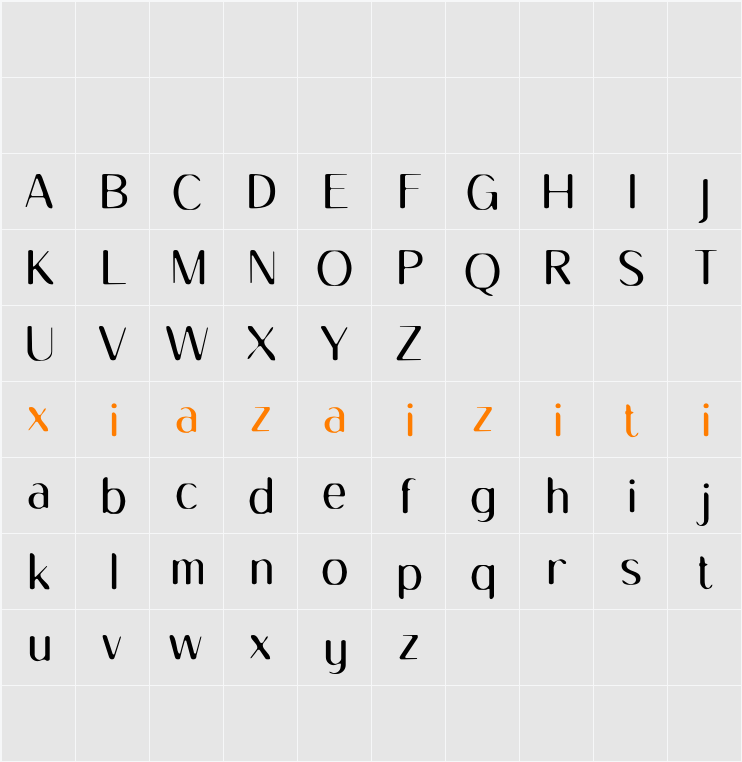 Impana Blur Demo 字符映射表