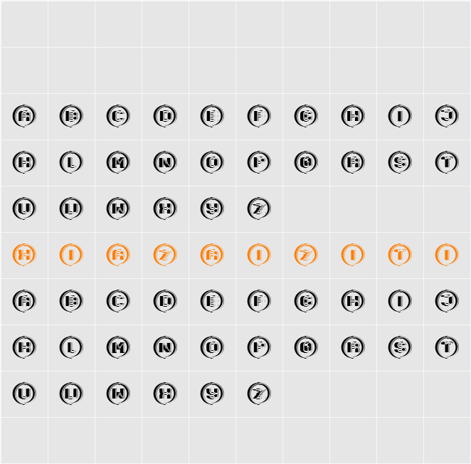 Granary Capitals 字符映射表