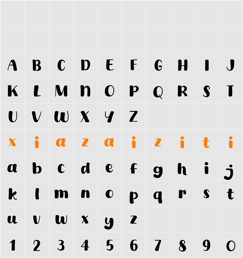 Lemon Shake Shake 字符映射表