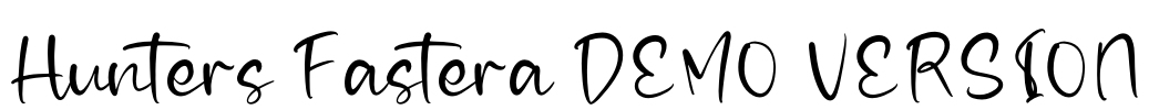 Hunters Fastera DEMO VERSION 字体预览图