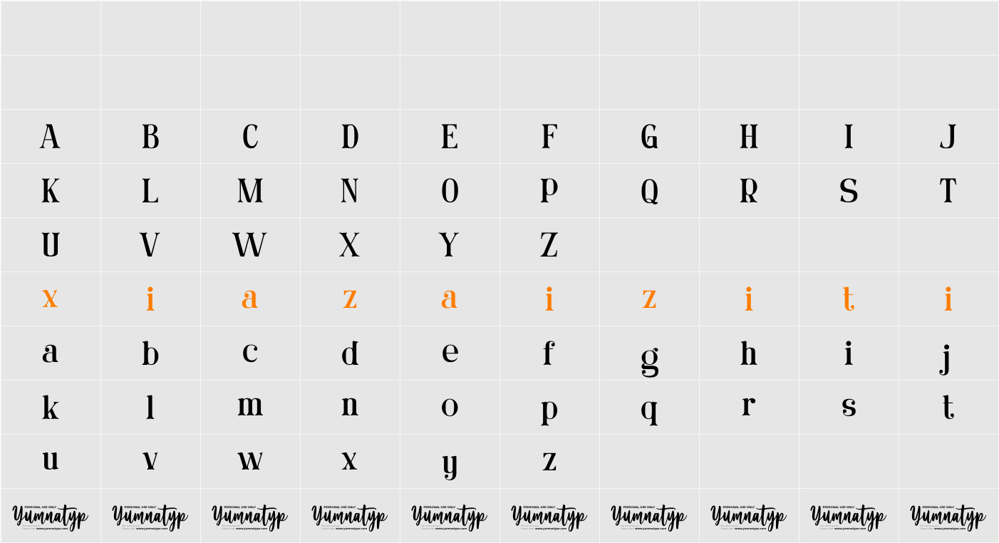 Magical Beach Personal Use 字符映射表