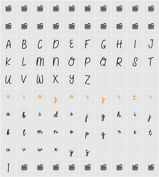 Husterican Trial 字符映射表
