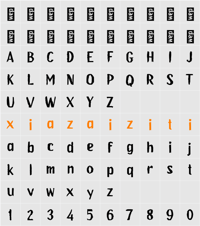 j Jacky Rocky 字符映射表