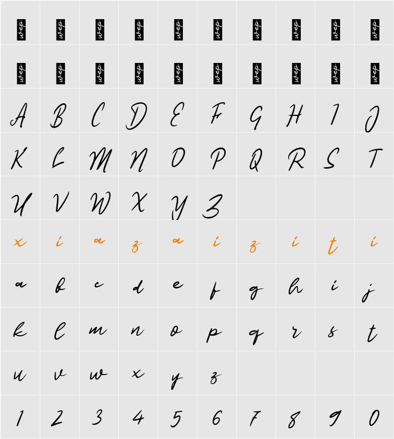 L Lelakon Signature 字符映射表