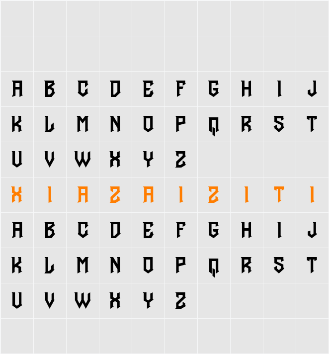 Gotham 字符映射表