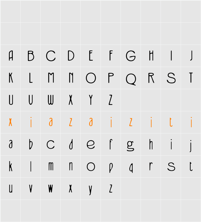 Lovnie Blur Demo 字符映射表