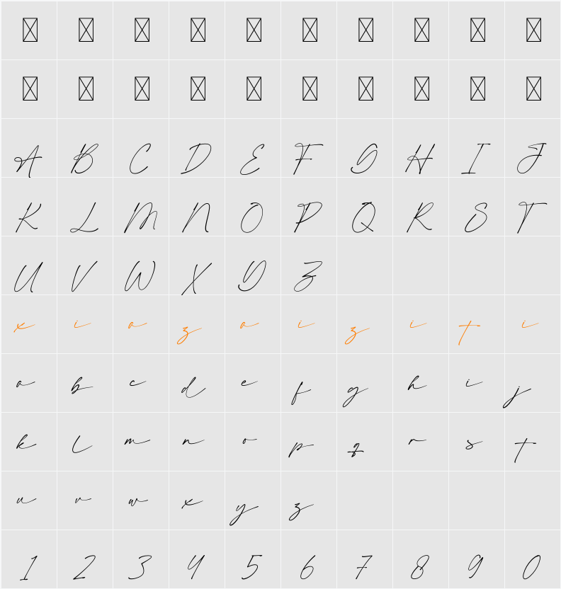 Magonda 字符映射表