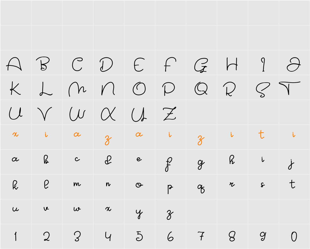 Matamu 字符映射表