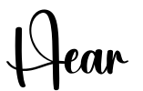 Hear 字体预览图