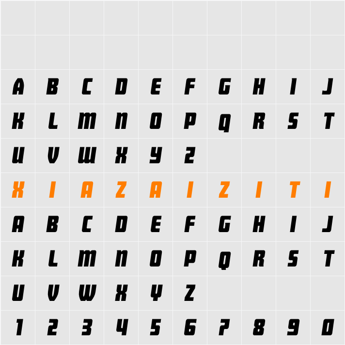 Intrepid Spear 字符映射表