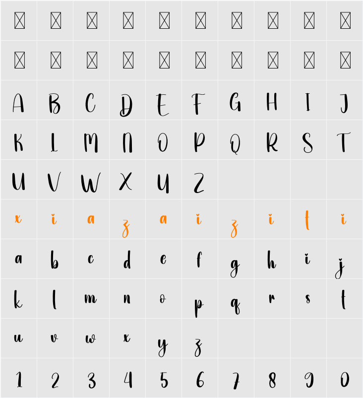 Hey Farmhouse 字符映射表