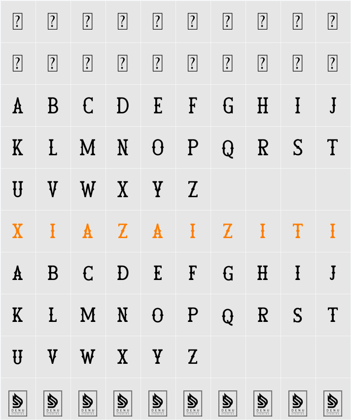 Lemunost Western 字符映射表