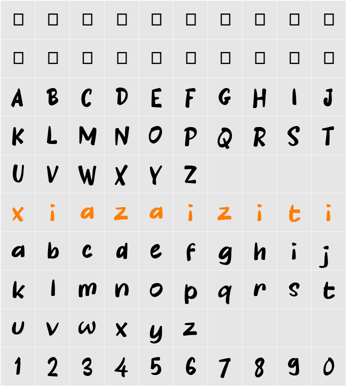 K Ketemu 字符映射表