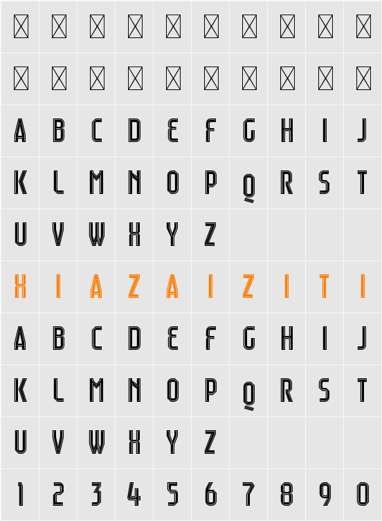 Mainoo Personal Use In Line 字符映射表