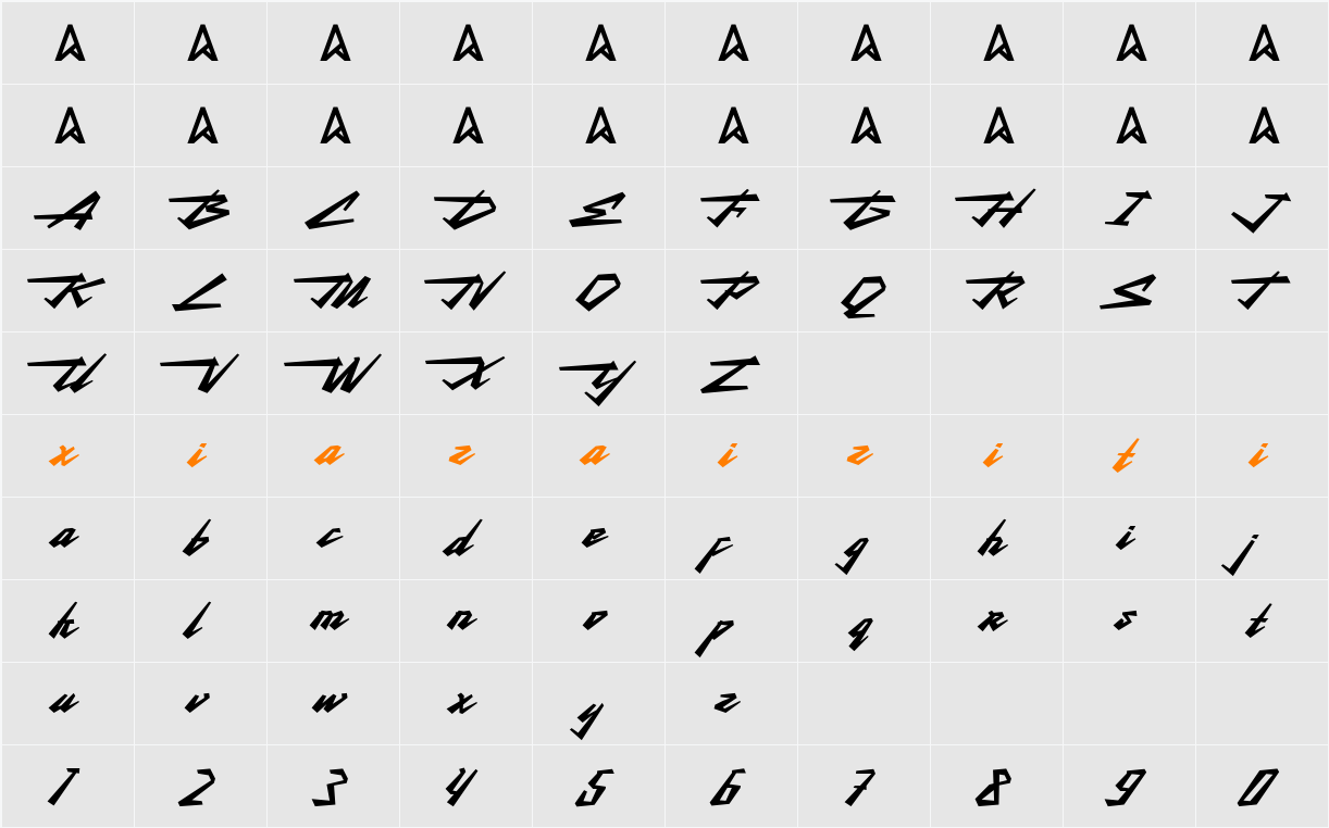 Handrich 字符映射表