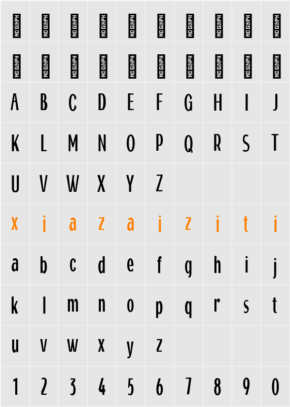 Lepraqun Personal Use 字符映射表