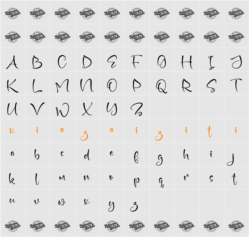 Magnolia Agapanthus DEMO VERSIO 字符映射表