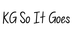 KG So It Goes 字体预览图