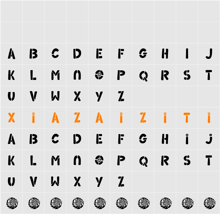 Groovy Riot Demo 字符映射表