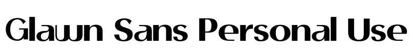 Glawn Sans Personal Use