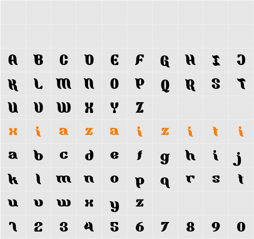 Maravilla DEMO 字符映射表