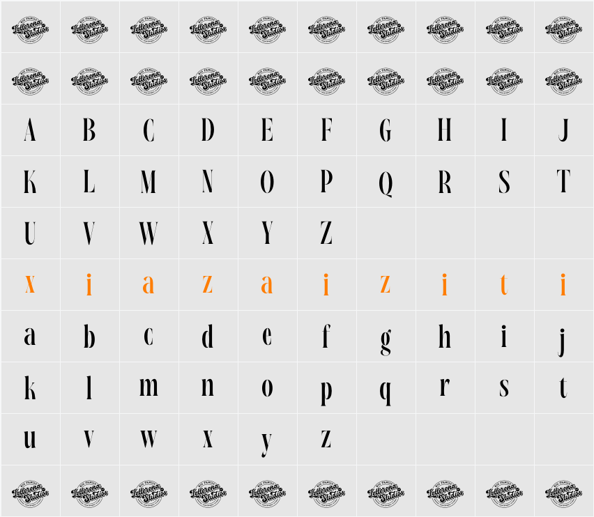 Magrefin DEMO VERSION 字符映射表