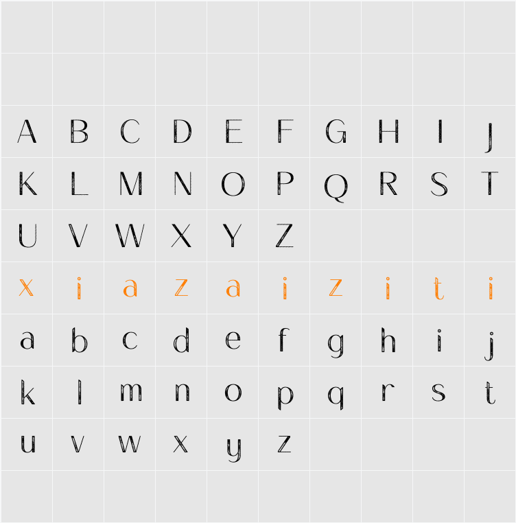 Impana Demo Stamp 字符映射表