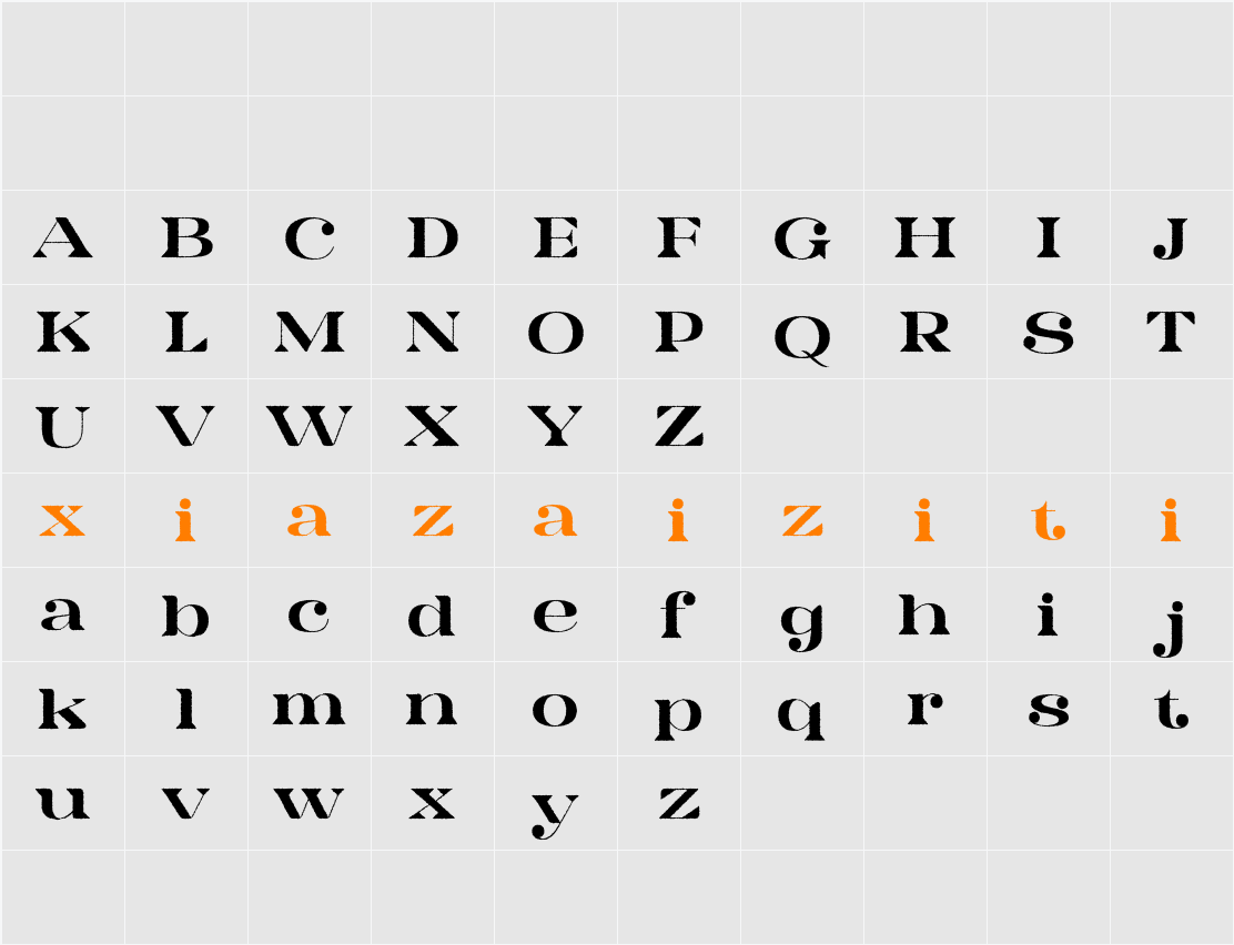 Lamna Rounded Rough Demo 字符映射表