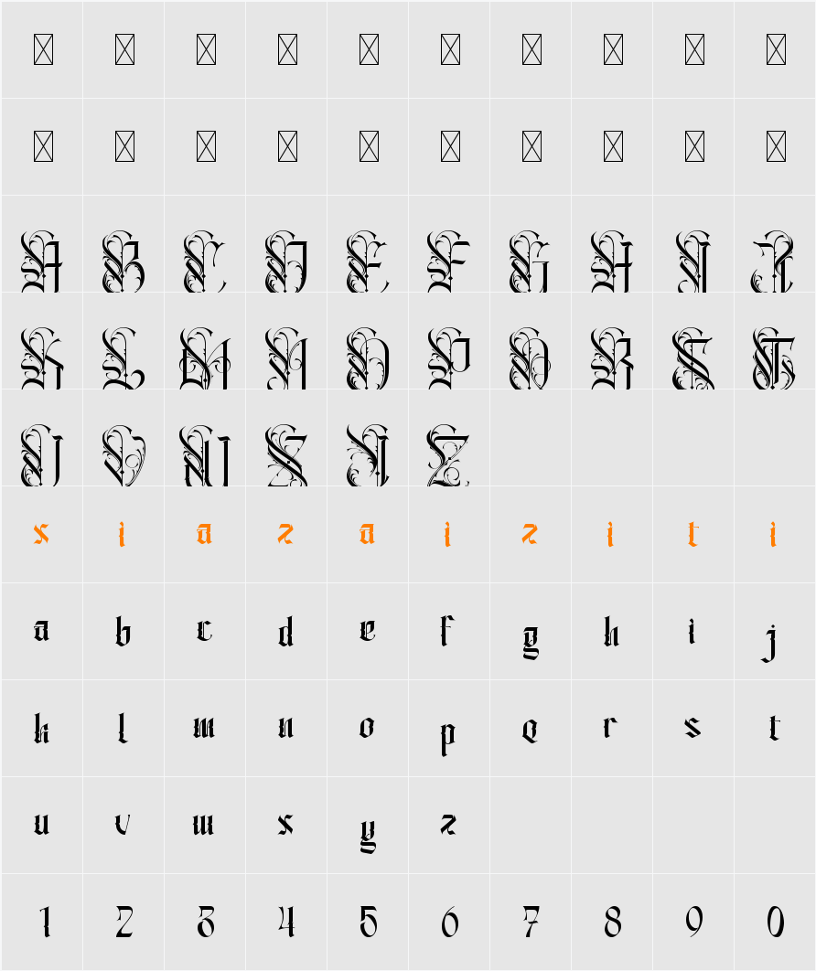 Hostgard Personal Use 字符映射表