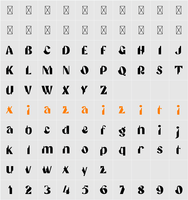 Gumanti Personal Use 字符映射表